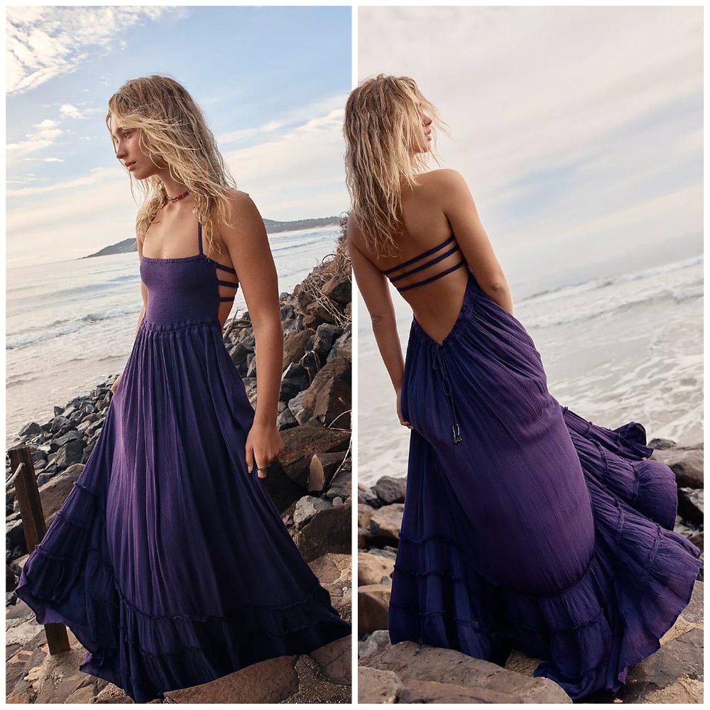 Free People Deep Purple Maxi Dress